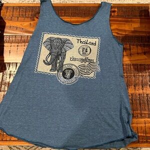 Thailand Stamp Print tank